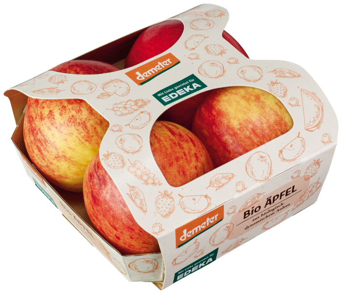 Bio Demeter für EDEKA Äpfel Gala Italien Klasse II 550g Karton