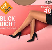 nur die Blickdicht 40den Strumpfhose amber 125 Gr.44/48