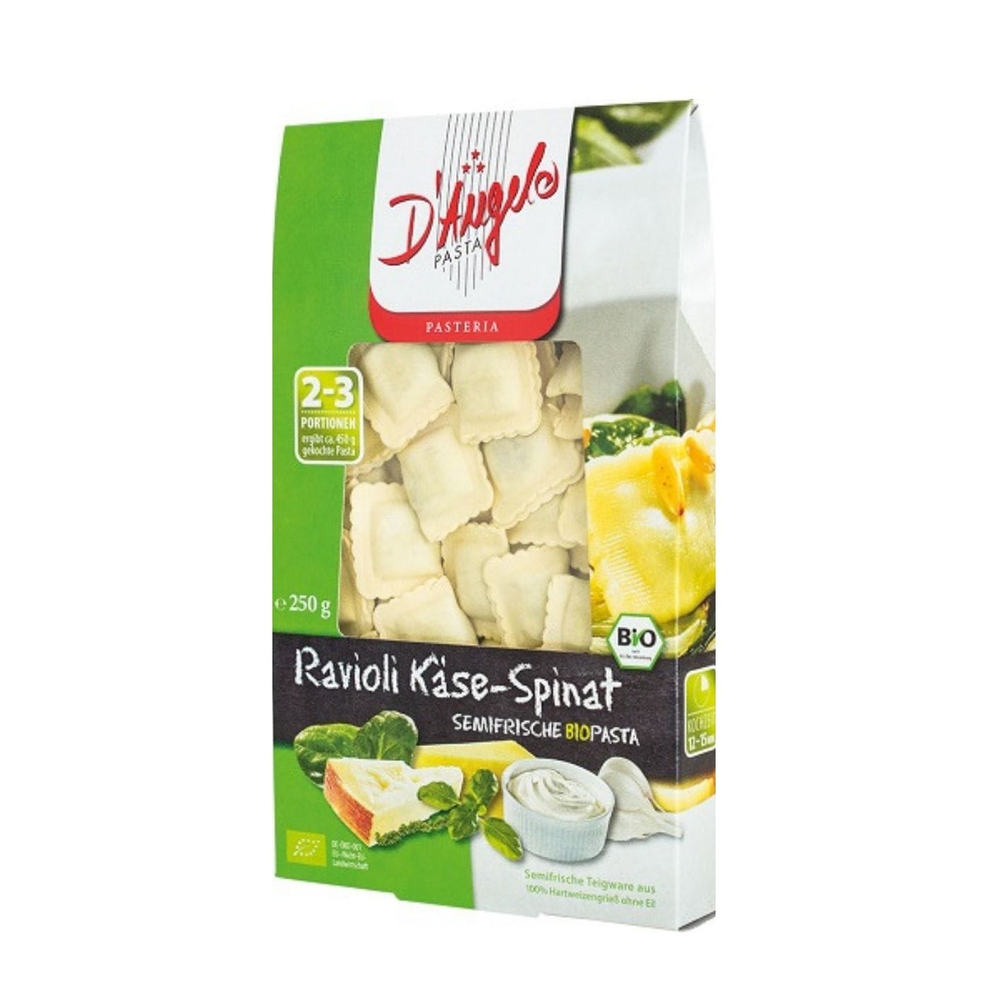 Bio D'Angelo Ravioli Käse-Spinat 250g