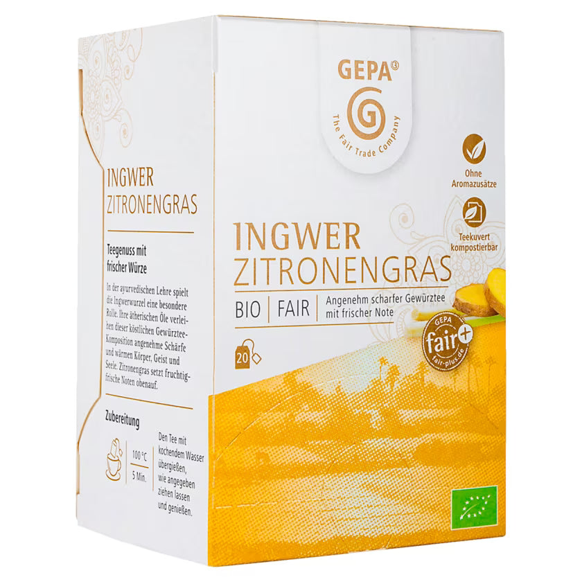 Bio Gepa Ingwer Zitronengras Tee 20ST 30g