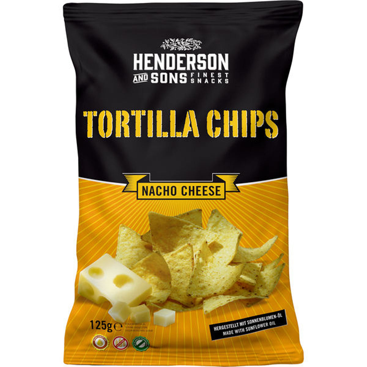 Henderson&Sons Tortilla Chips Nacho Cheese 125g