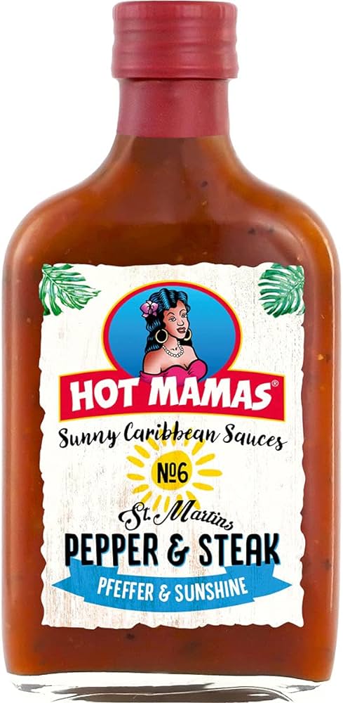 Hot Mamas Sunny Caribbean Sauce Pepper&Steak 195ml