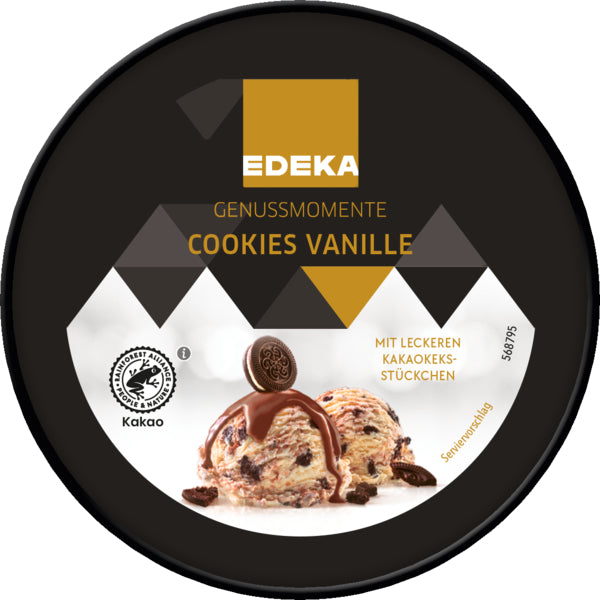 EDEKA Herzstücke Eis Vanille Cookie 500ml