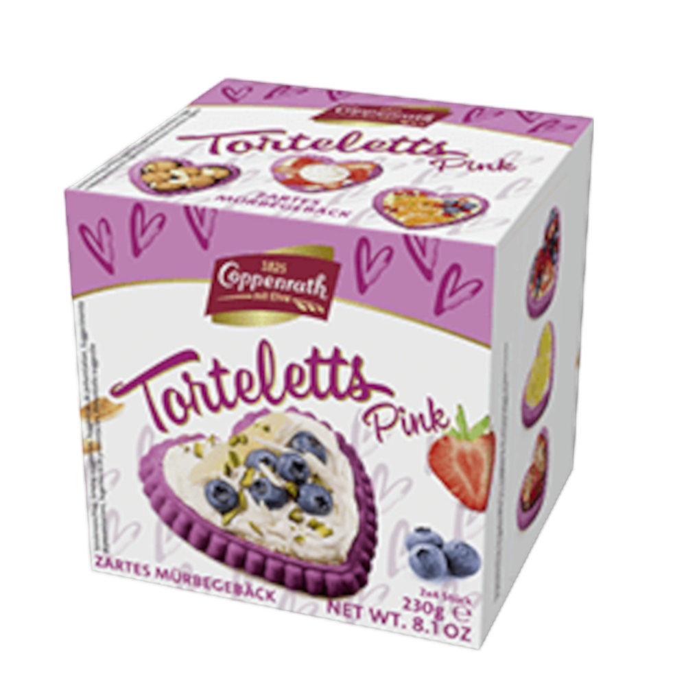 Coppenrath Zarte Mürbe-Torteletts Herzen Pink 230g