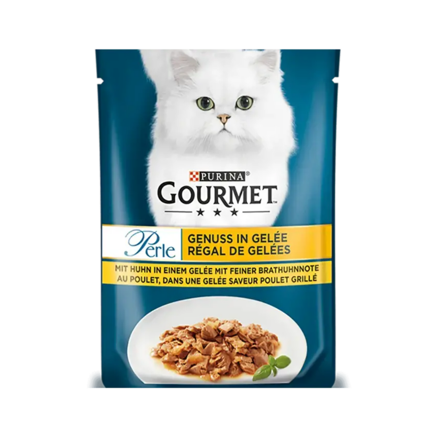 Gourmet Perle Genuss in Gelee mit Huhn 85g