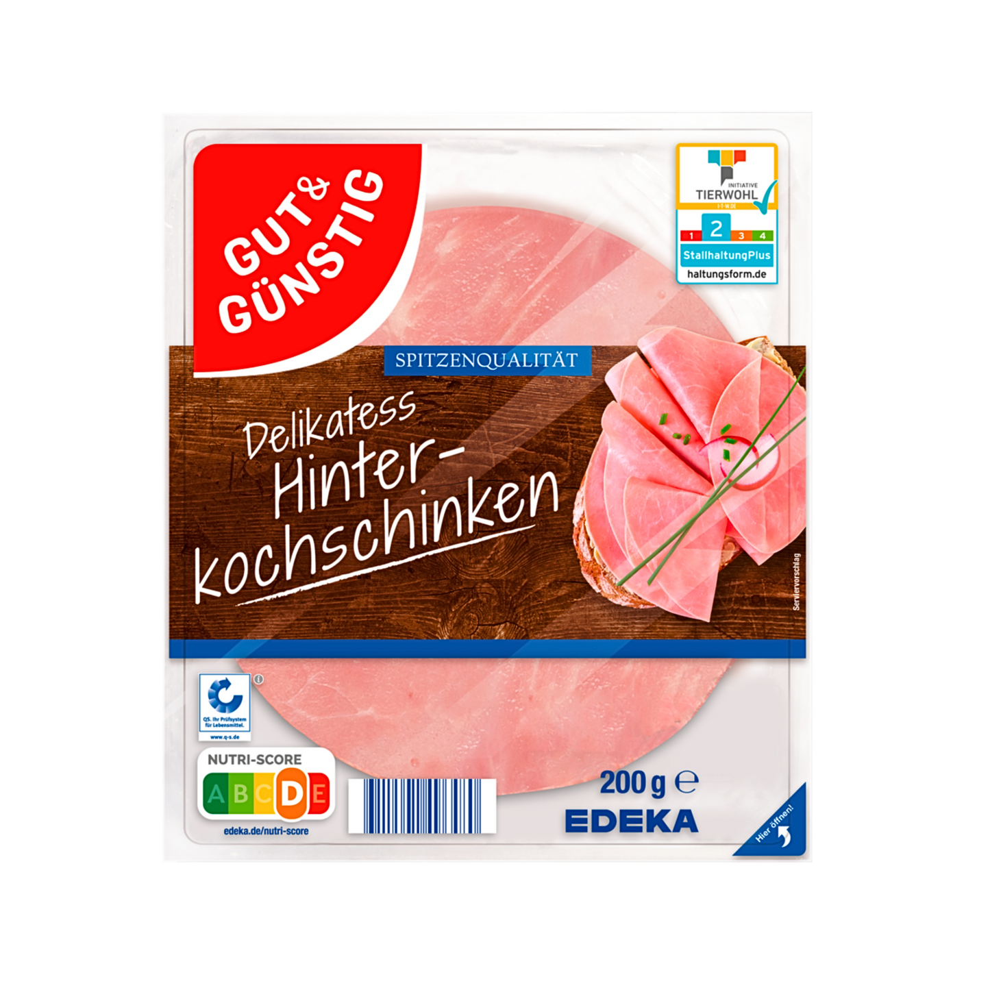 GUT&GÜNSTIG Hinterkochschinken 200g QS ITW