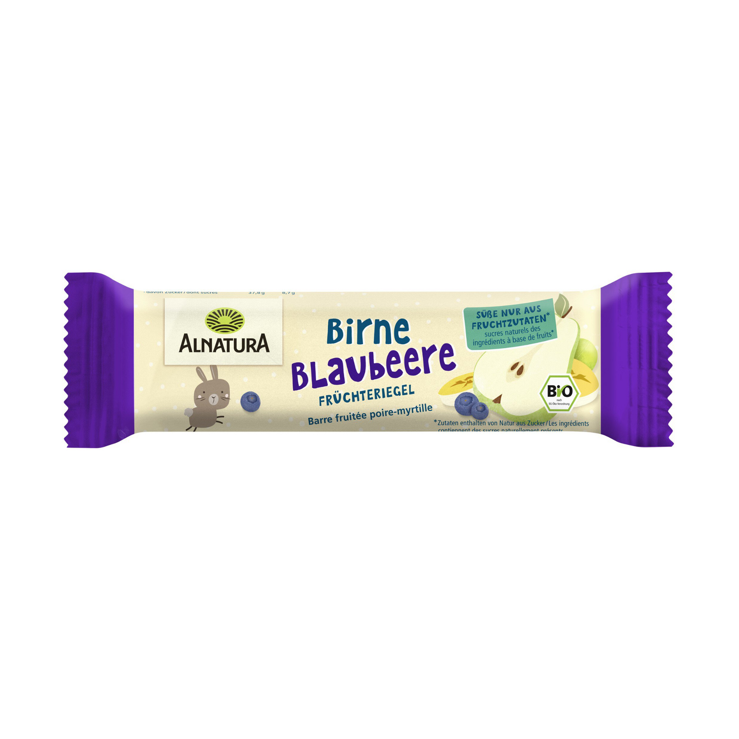 Bio Alnatura Früchteriegel Birne-Blaubeere ab 3 Jahren 23g