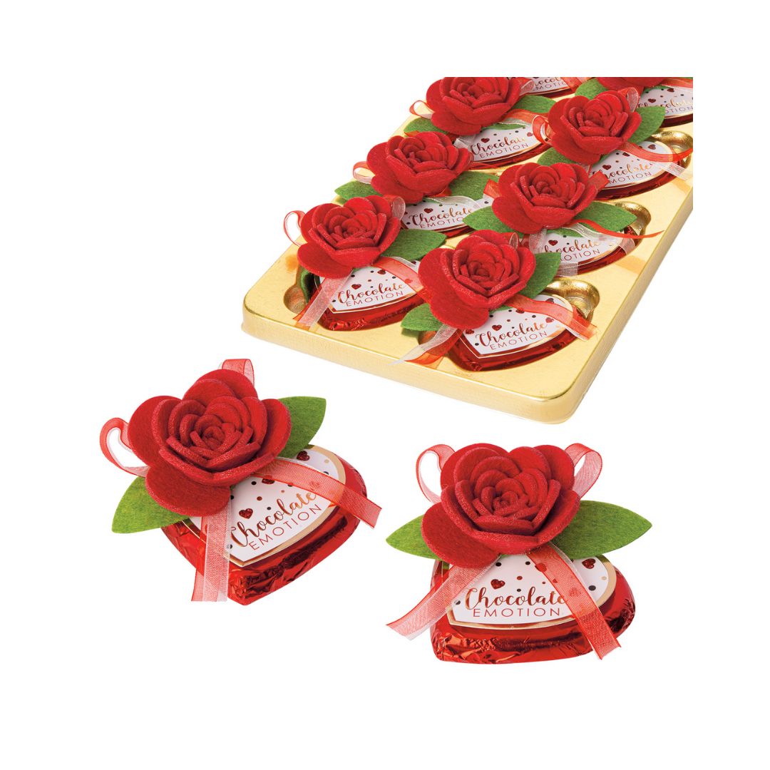 Günthart Pralinenherz mit Filzrose 27g