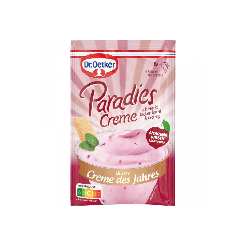 Dr.Oetker Paradies Creme Amarena-Kirsch Geschmack für 300ml 56g