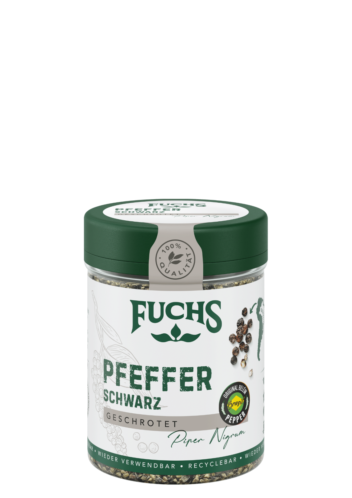 Fuchs Pfeffer schwarz geschrotet 60g