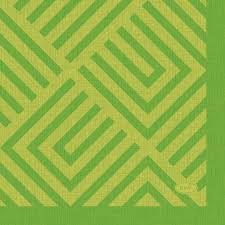 Duni Tissue-Servietten Mosaic kiwi 3-lagig 24x24cm 20ST