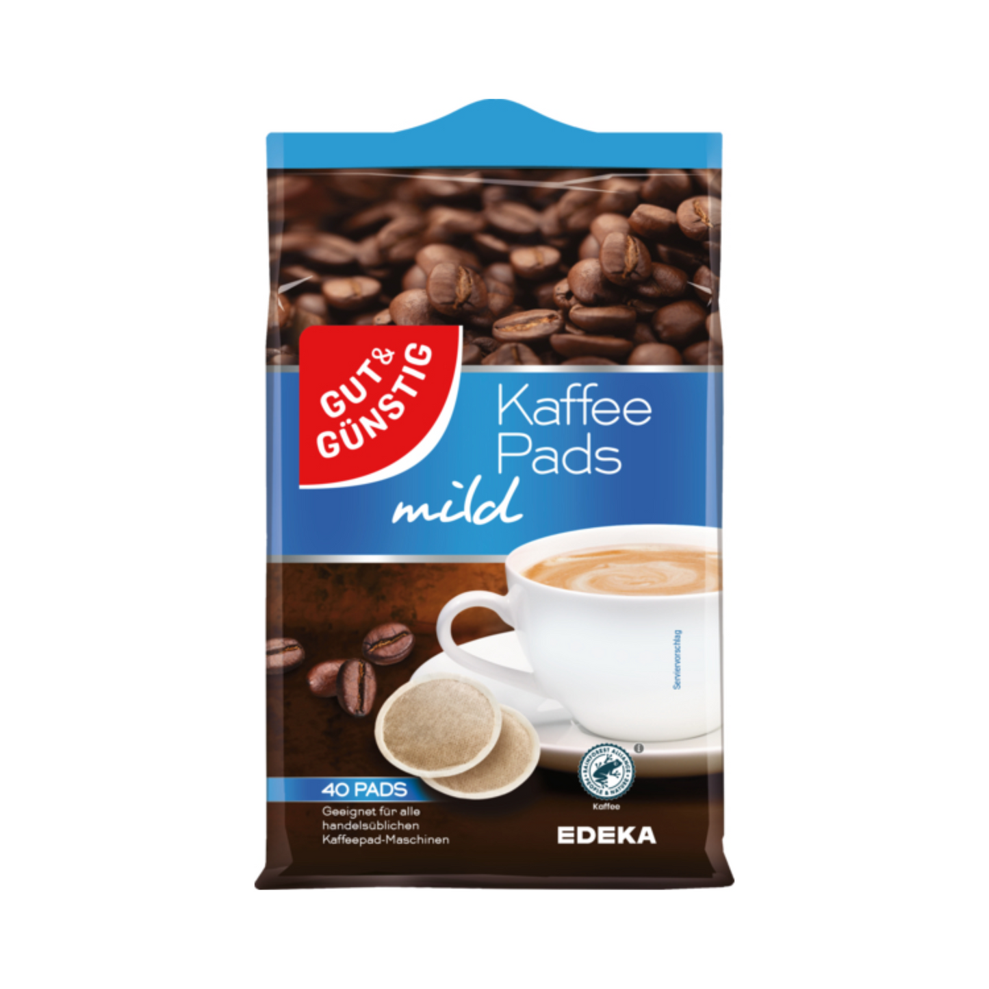 GUT&GÜNSTIG Kaffeepads Mild 40ST 280g
