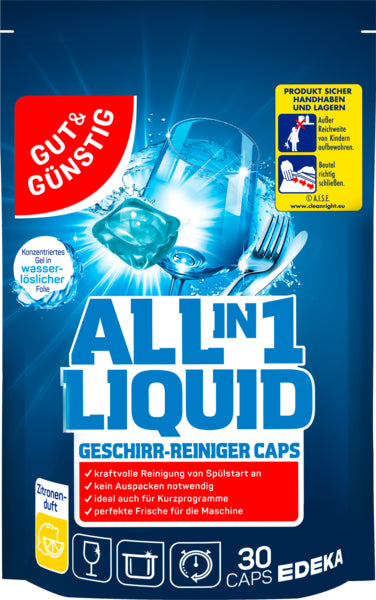GUT&GÜNSTIG Geschirr-Reiniger Caps All-in-One 30ST 462g