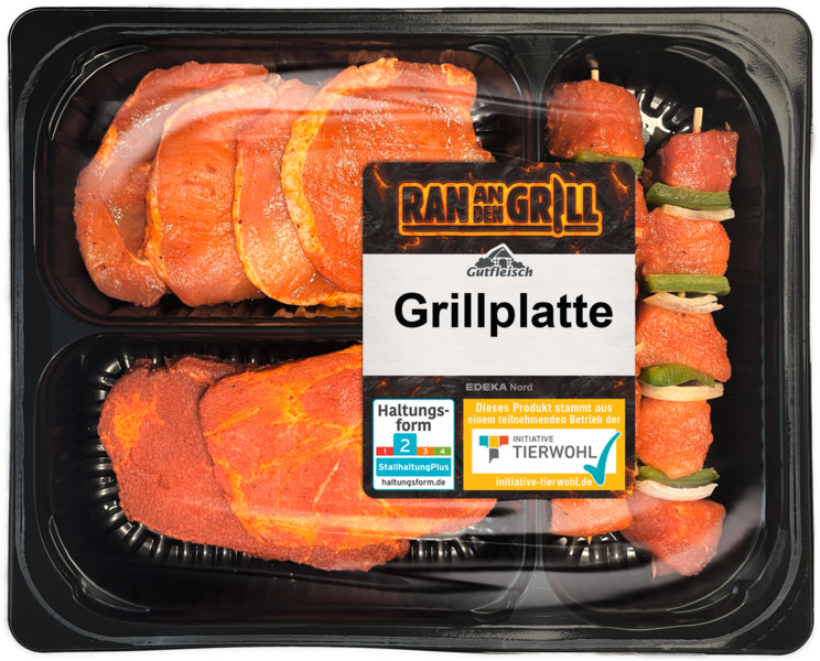 Gutfleisch Grillplatte mit Fleischspießen 2xca.970g