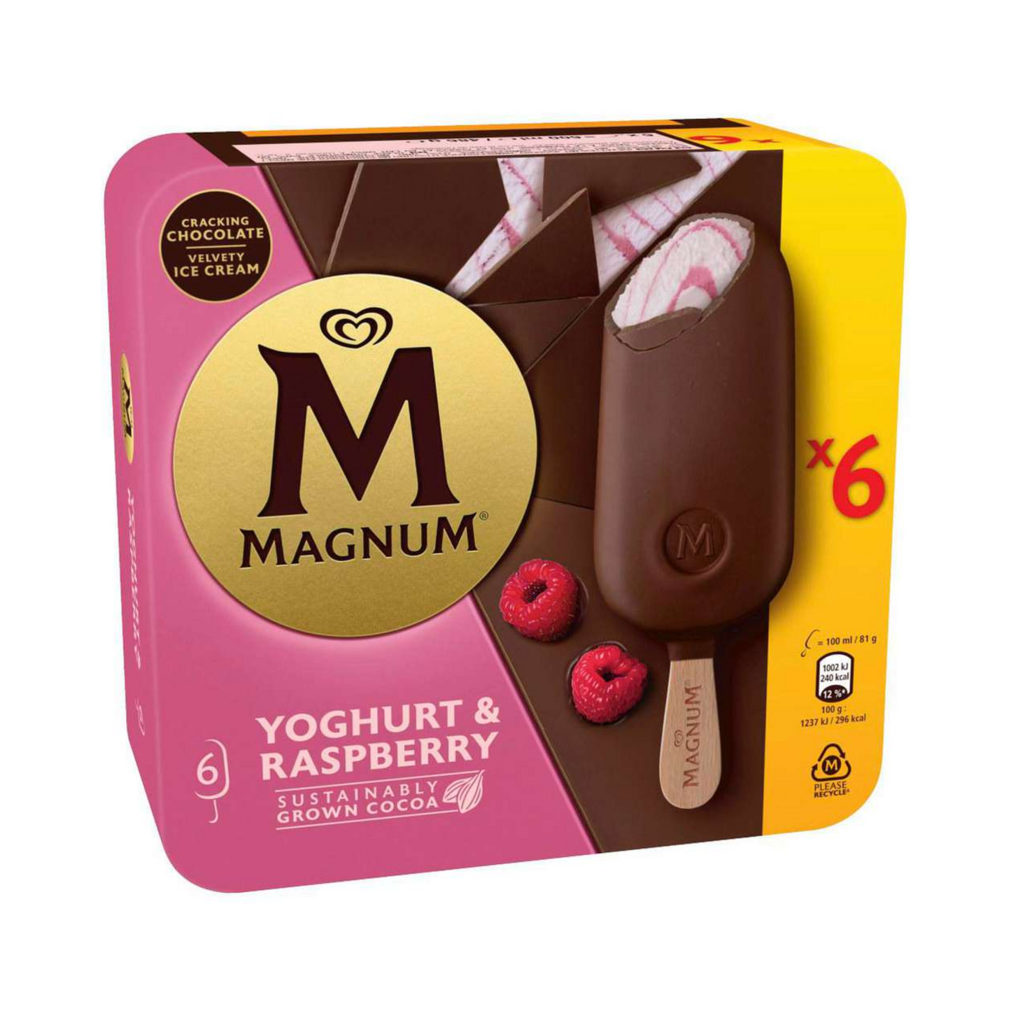 Langnese Magnum Yoghurt&Raspberry 6ST 600ml
