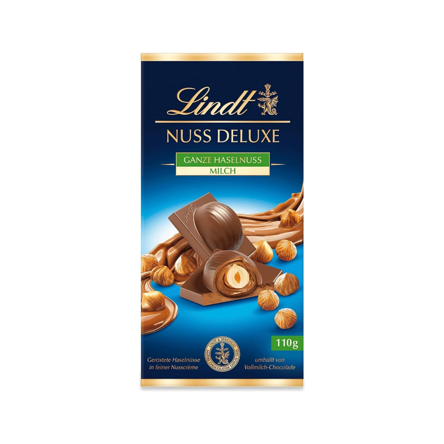 Lindt Nuss Deluxe Milch-Haselnuss 110g