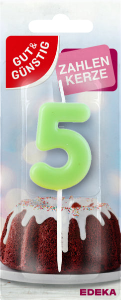 GUT&GÜNSTIG Zahlenkerze Nr.5