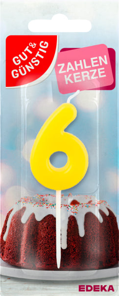 GUT&GÜNSTIG Zahlenkerze Nr.6