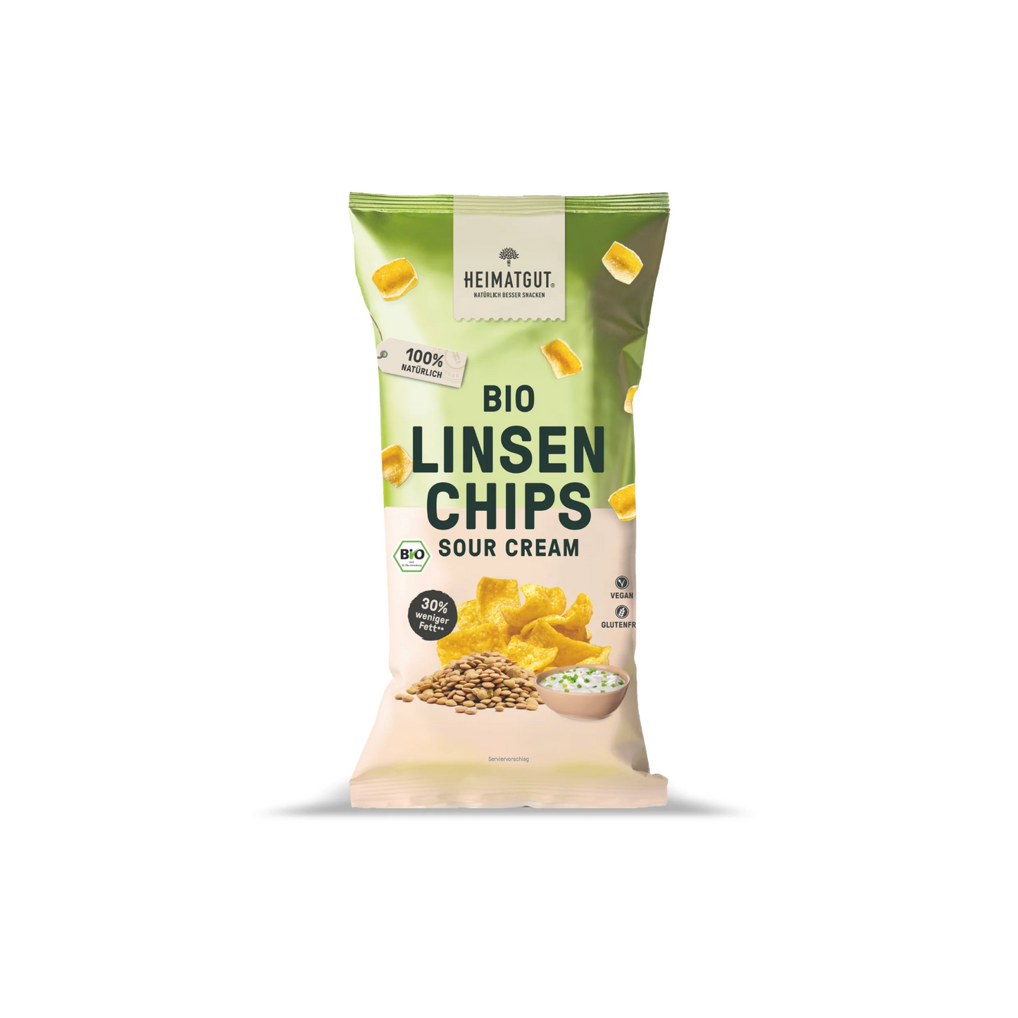 Bio Heimatgut Linsen Chips Sour Cream Style 75g