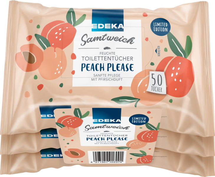 EDEKA Samtweich Feuchtes Toilettenpapier 3x50ST