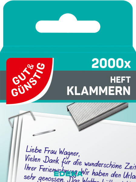 GUT&GÜNSTIG Heftklammern 2000ST