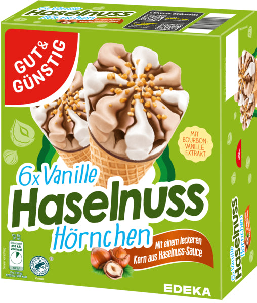 GUT&GÜNSTIG Vanille Nuss Hörnchen 6x120ml