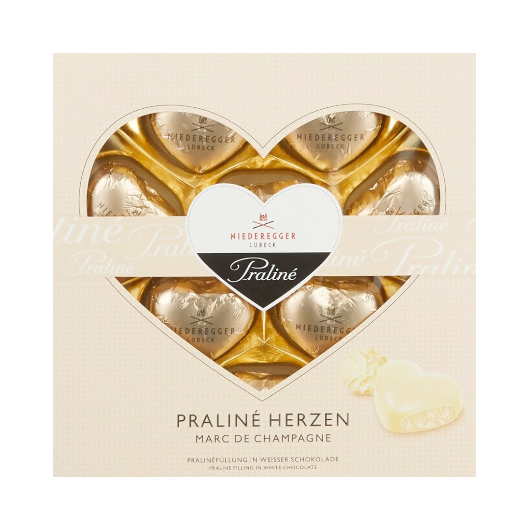Niederegger Pralinen Herzen Marc de Champagne 125g