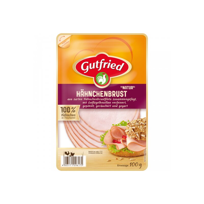 Gutfried Hähnchenbrust Natur 100g