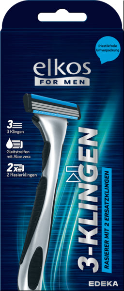 EDEKA elkos MEN 3-Klingen Rasiersystem+2 Klingen