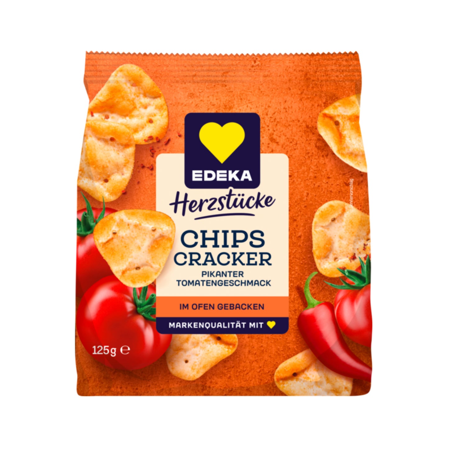 EDEKA Herzstücke Chips Cracker Pikante Tomate 125g