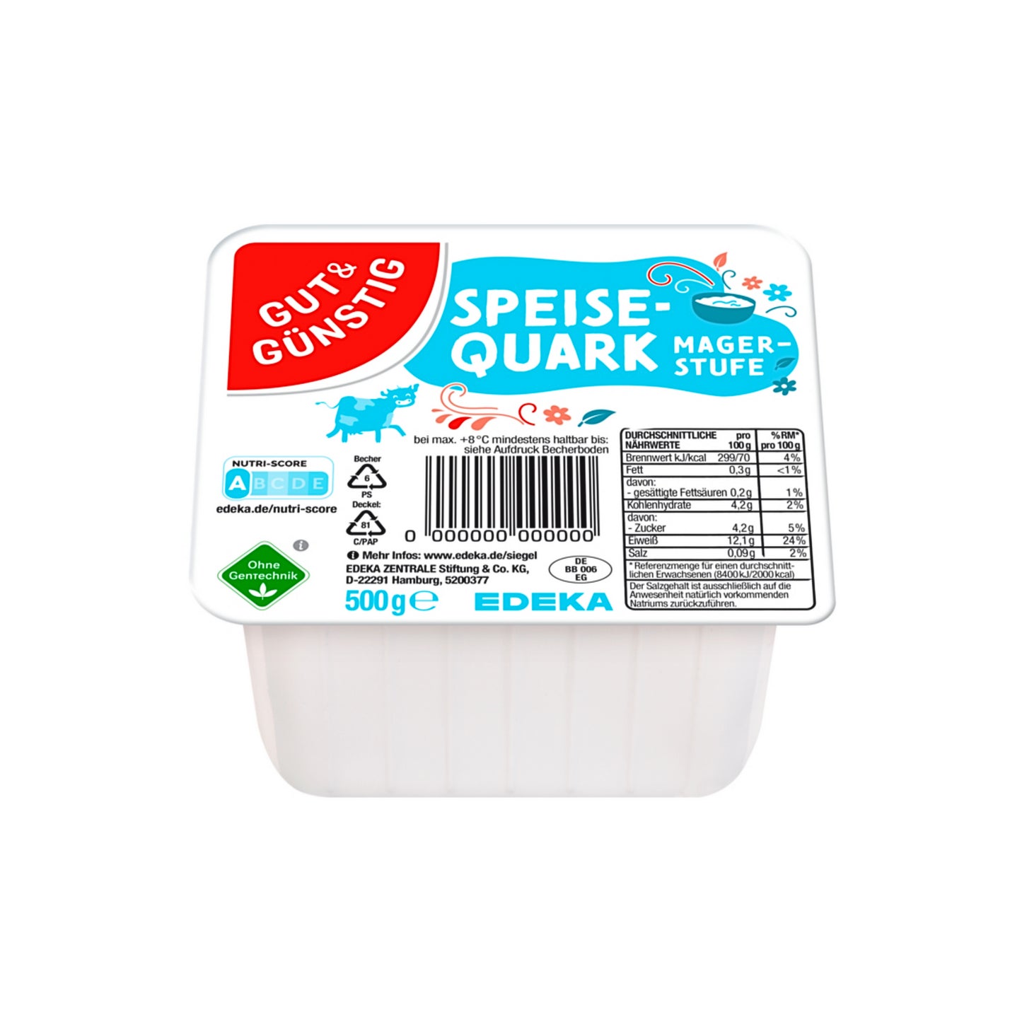 GUT&GÜNSTIG Speisequark Magerstufe 500g VLOG