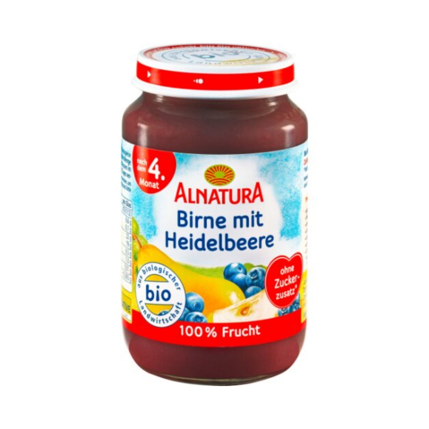 Bio Alnatura Birne mit Heidelbeere nach dem 4.Monat 190g