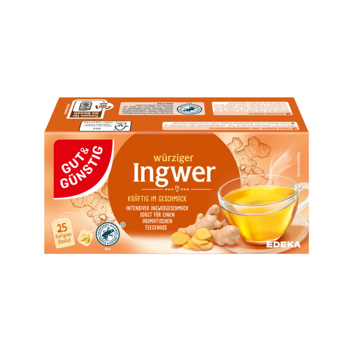 GUT&GÜNSTIG Ingwer Pur Tee 25ST 50g