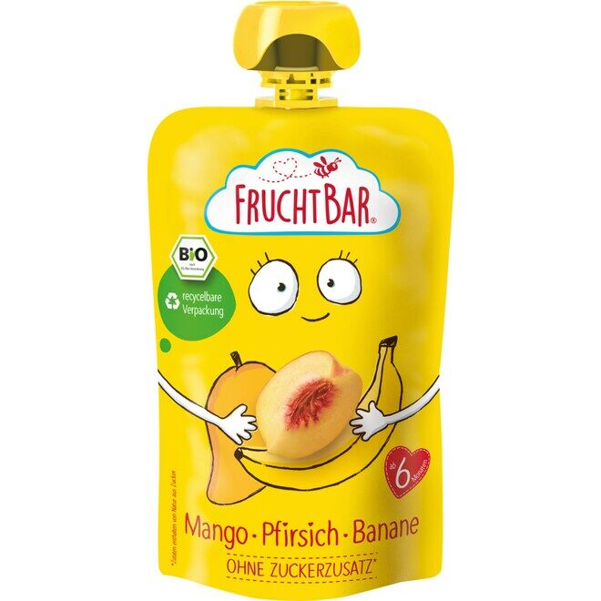 Bio Fruchtbar Mango Pfirsich Banane 100g