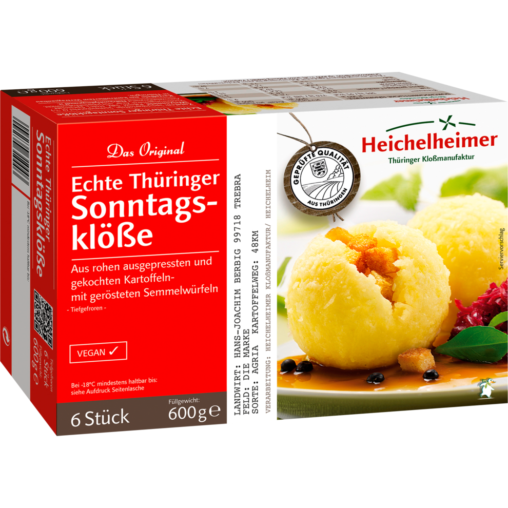 Heichelheimer Echte Thüringer Sonntagsklöße 6ST 600g