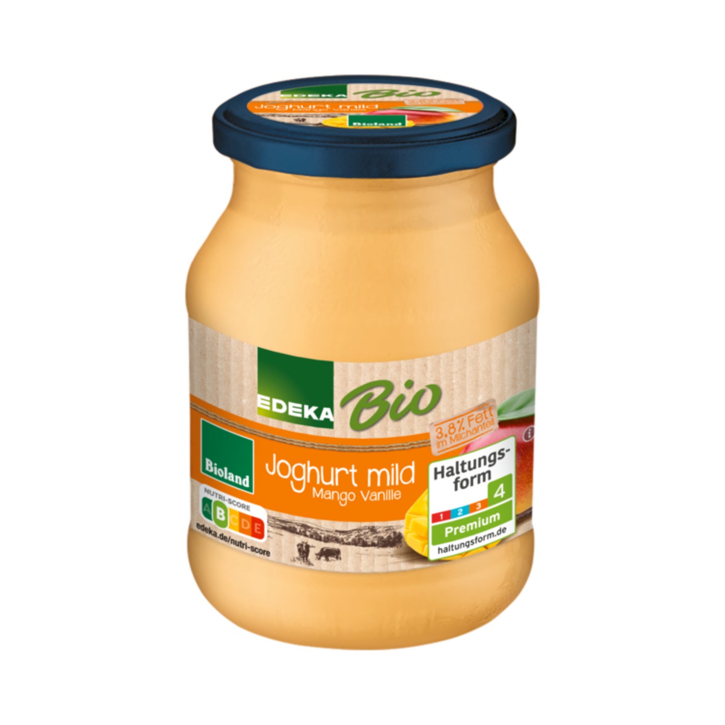 Bio EDEKA Joghurt Mango Vanille 3,8% 500g MW