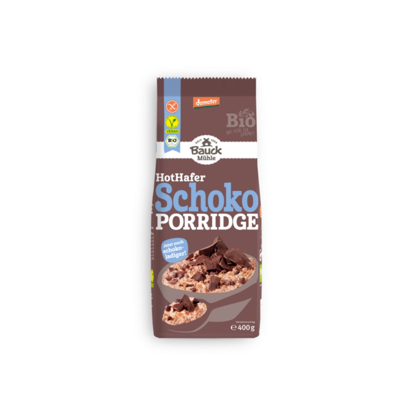 Demeter Bauck Mühle Hot Hafer Schoko glutenfrei 400g