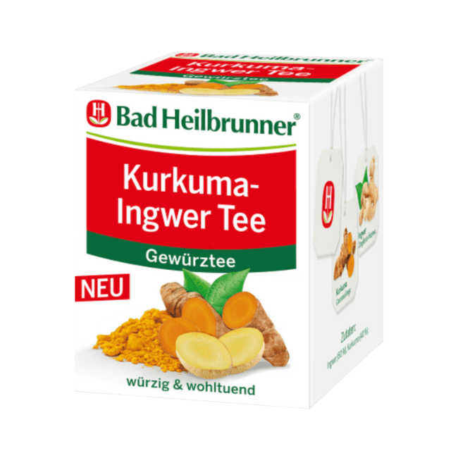 Bad Heilbrunner Kurkuma-Ingwer Tee 8ST 8g