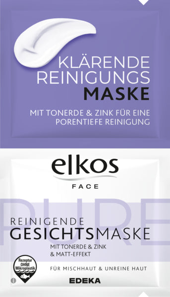 EDEKA elkos FACE Reinigungsmaske 2x8ml