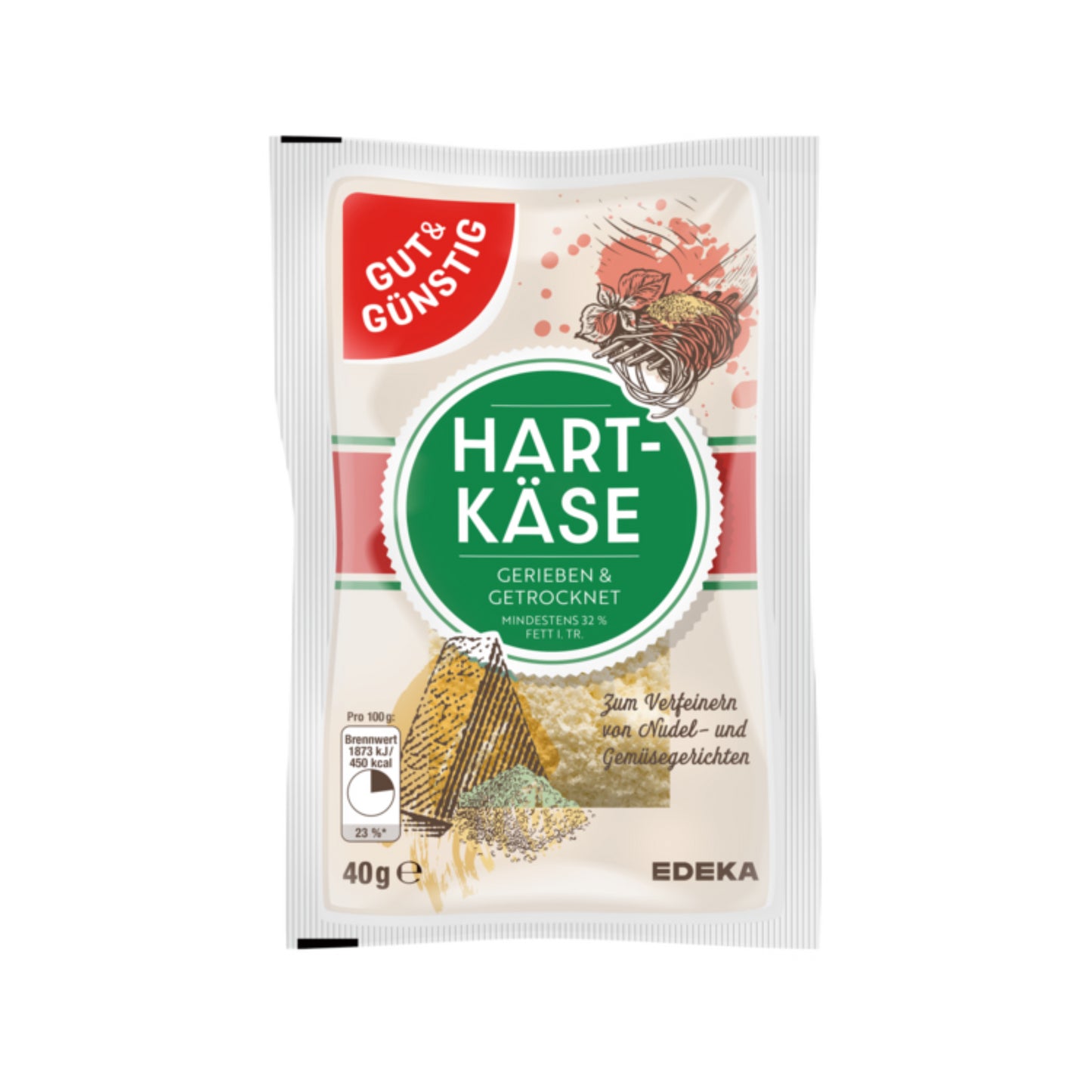 GUT&GÜNSTIG geriebener Hartkäse 32% 40g