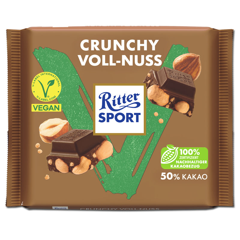 Ritter Sport Crunchy Voll-Nuss Tafel vegan 100g
