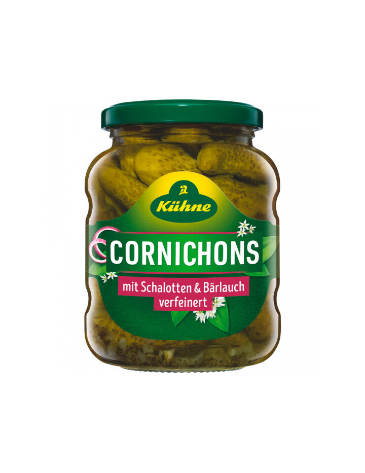 Kühne Cornichons Bärlauch&Schalotte 330g