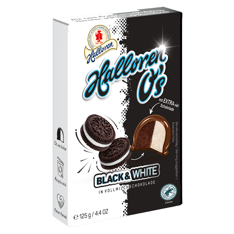Halloren O's black&white 125g