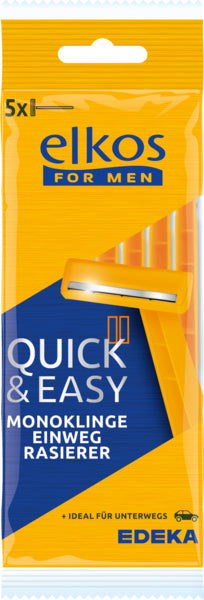 EDEKA elkos 1-Klingen-Einwegrasierer 5ST