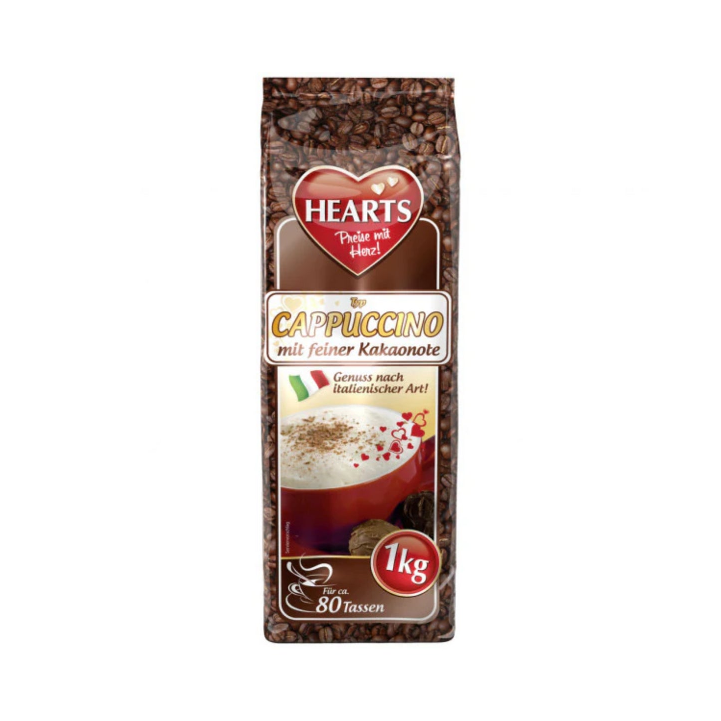 Hearts Cappuccino mit feiner Kakaonote 1kg