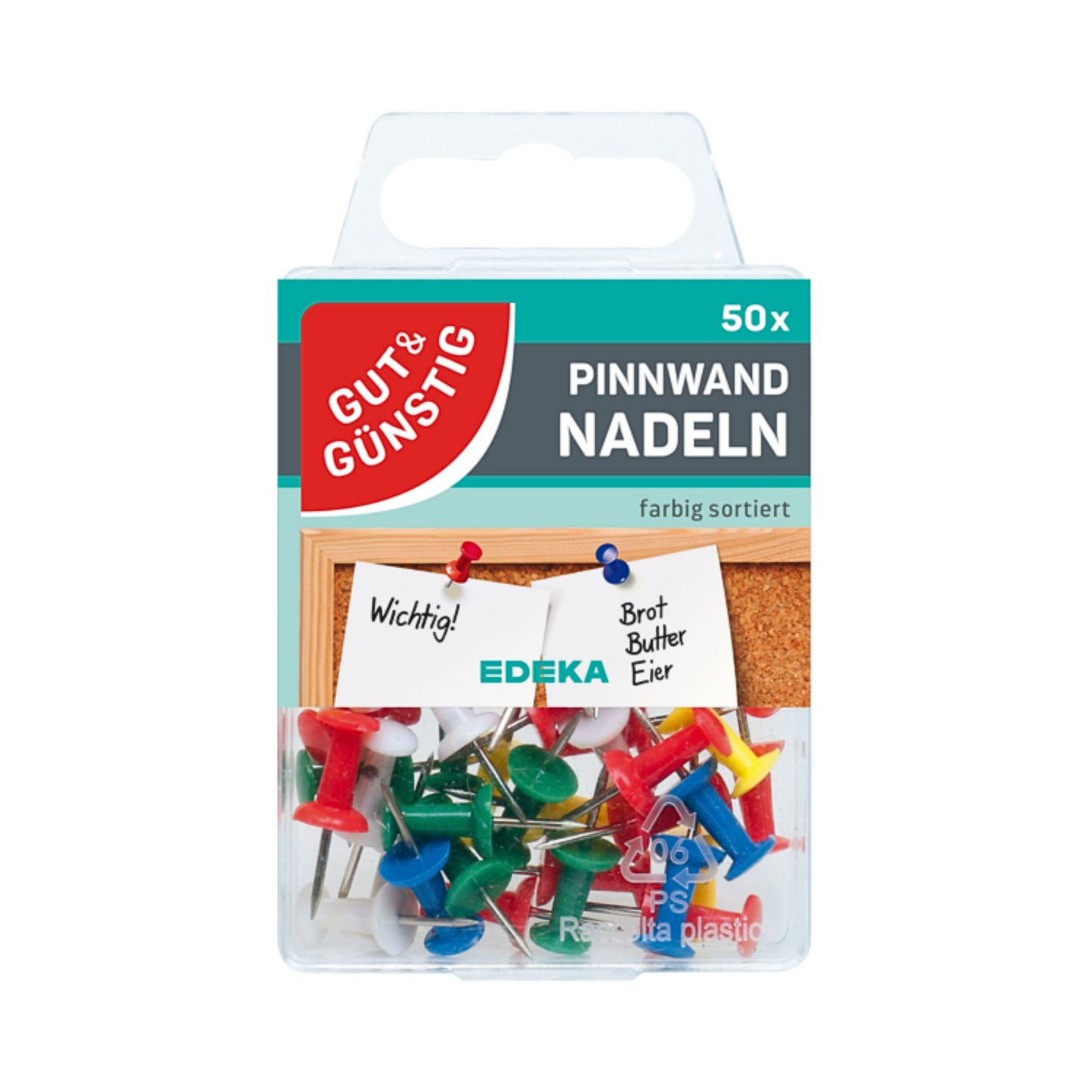 GUT&GÜNSTIG Pinnwandnadeln sortiert 50ST