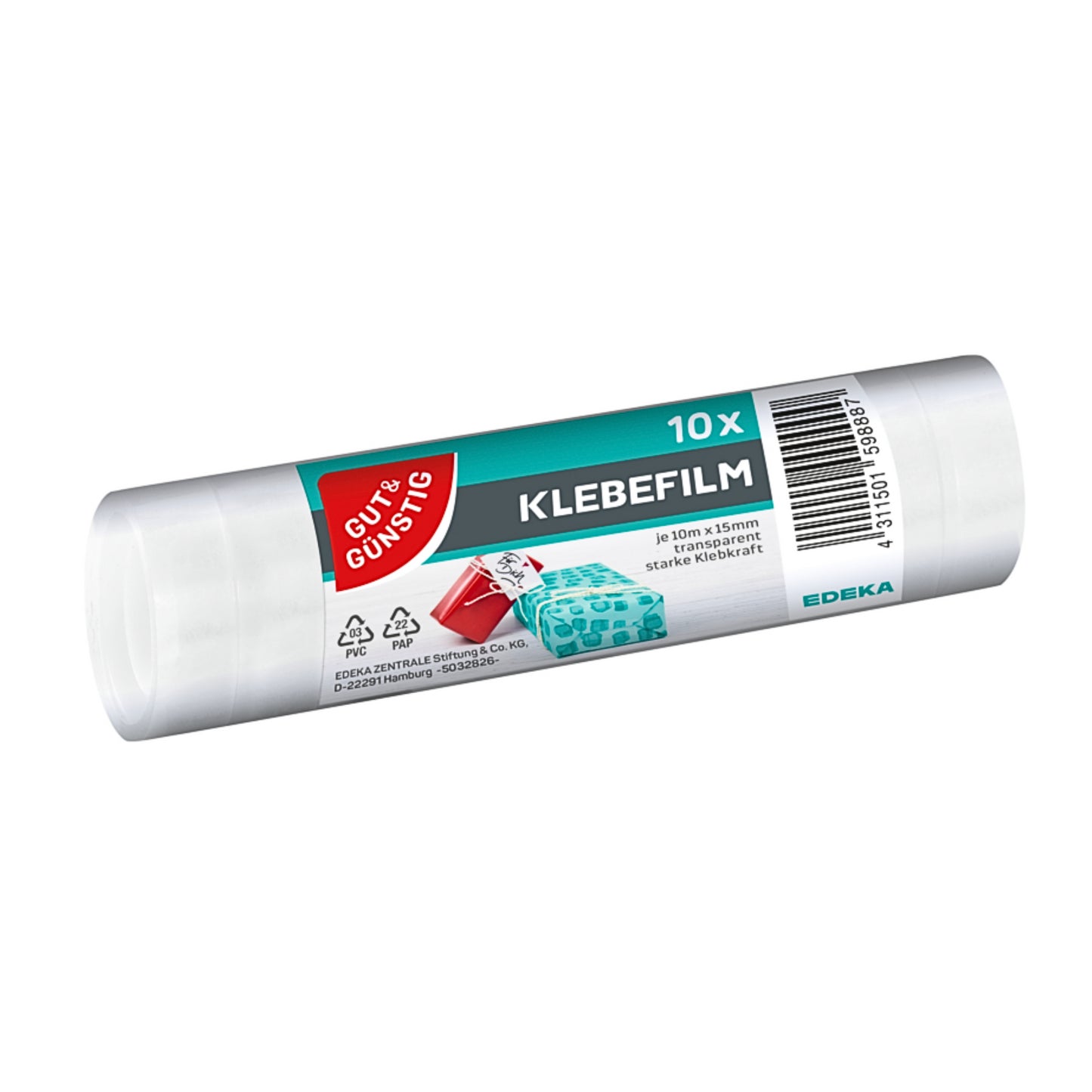 GUT&GÜNSTIG Klebefilm 10mx15mm 10ST