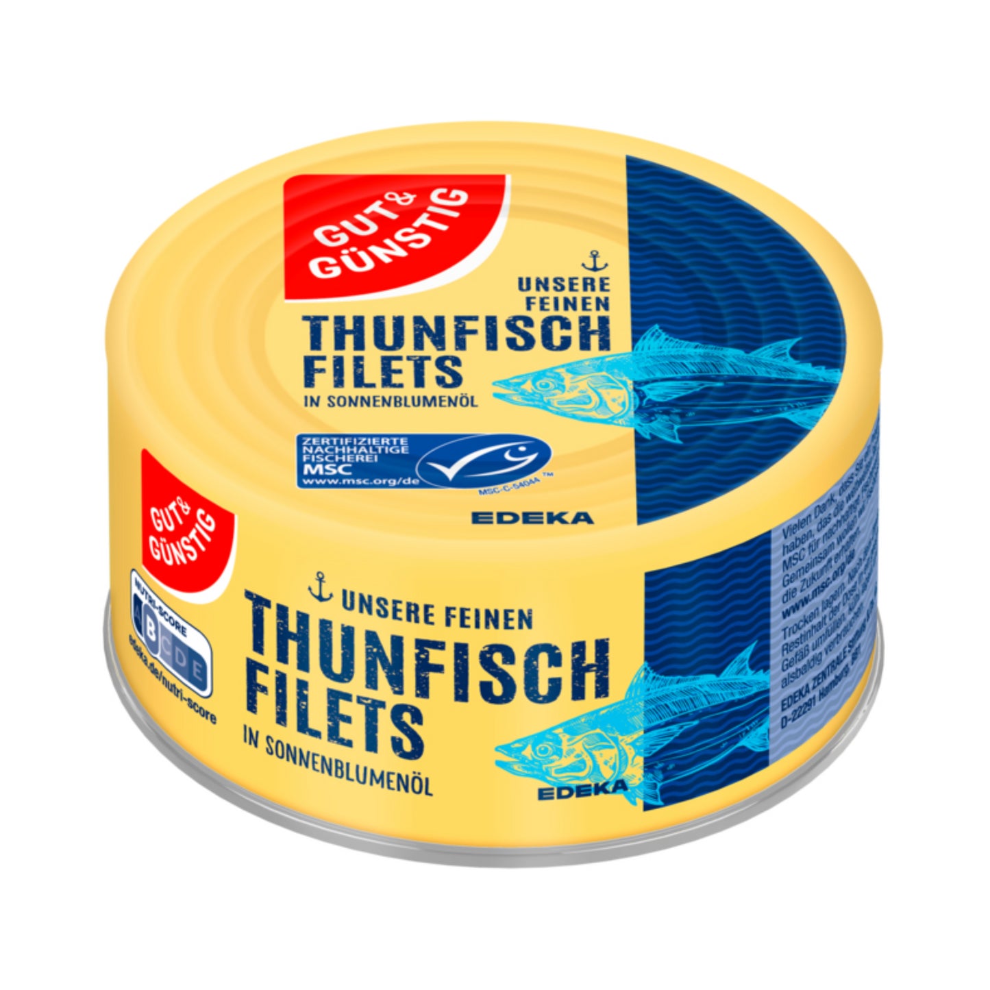 MSC GUT&GÜNSTIG Thunfischfilets in Sonnenblumenöl 195g