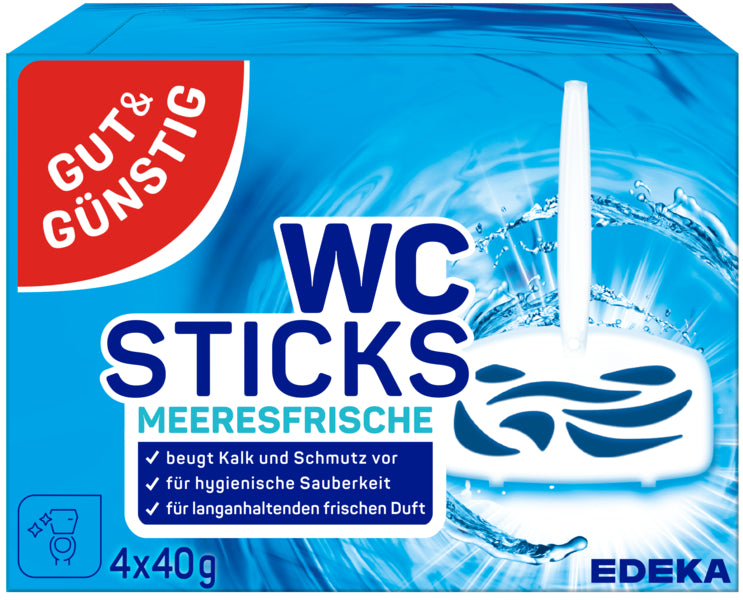 GUT&GÜNSTIG WC Duftsticks Meeresfrische 4x40g