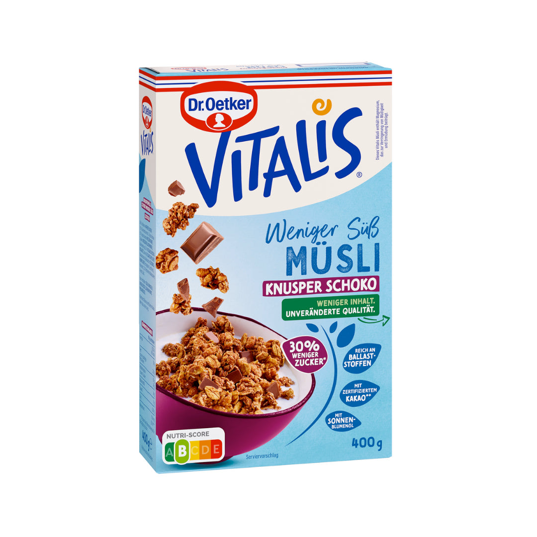 Dr.Oetker Vitalis Weniger süß Knusper Schoko 400g